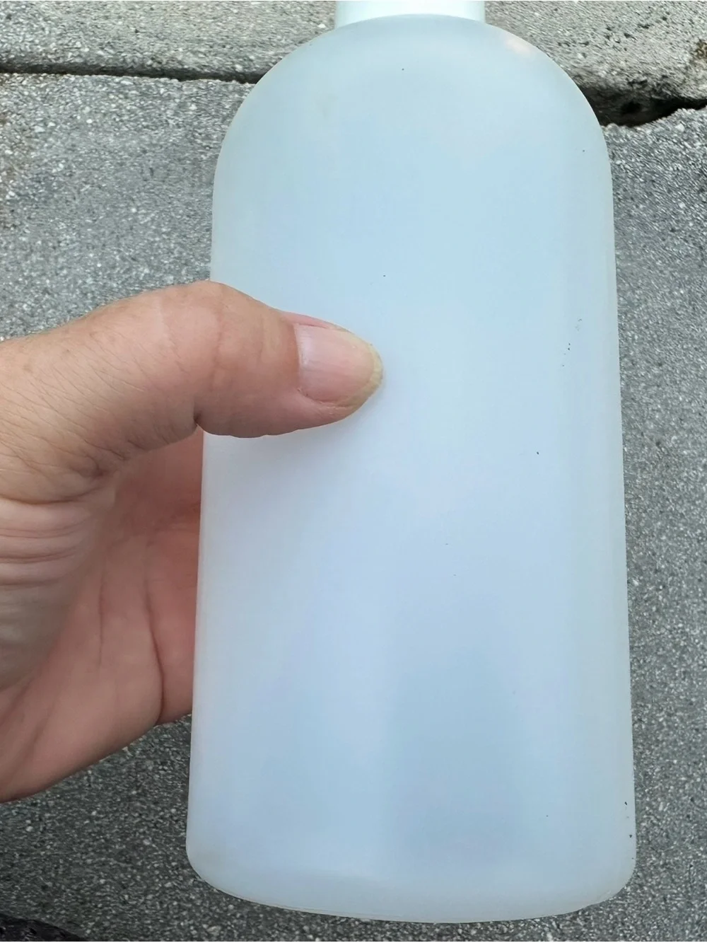 White Plastic Bottle - Medium Travel Sized